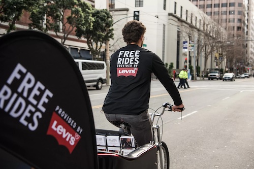 Free ride pedicab advertising in houston